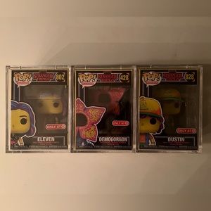 Black light Stranger Things Funko pops